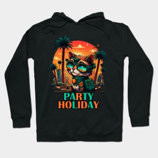 Holiday Party Cat Hoodie